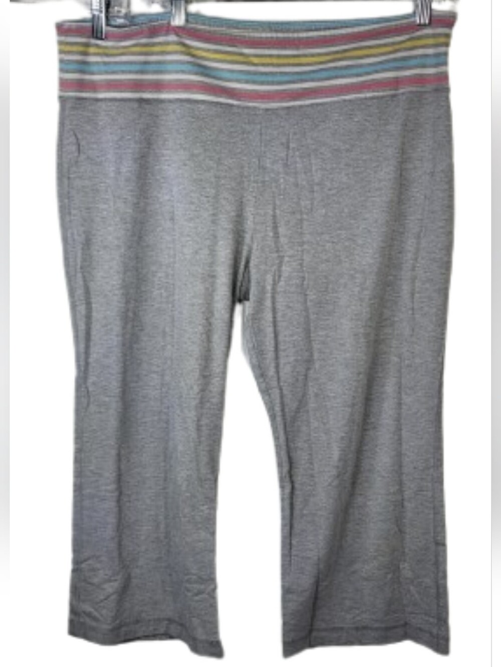 Mix & Co Gray Stretchy Exercise Yoga Capris Sz 2X